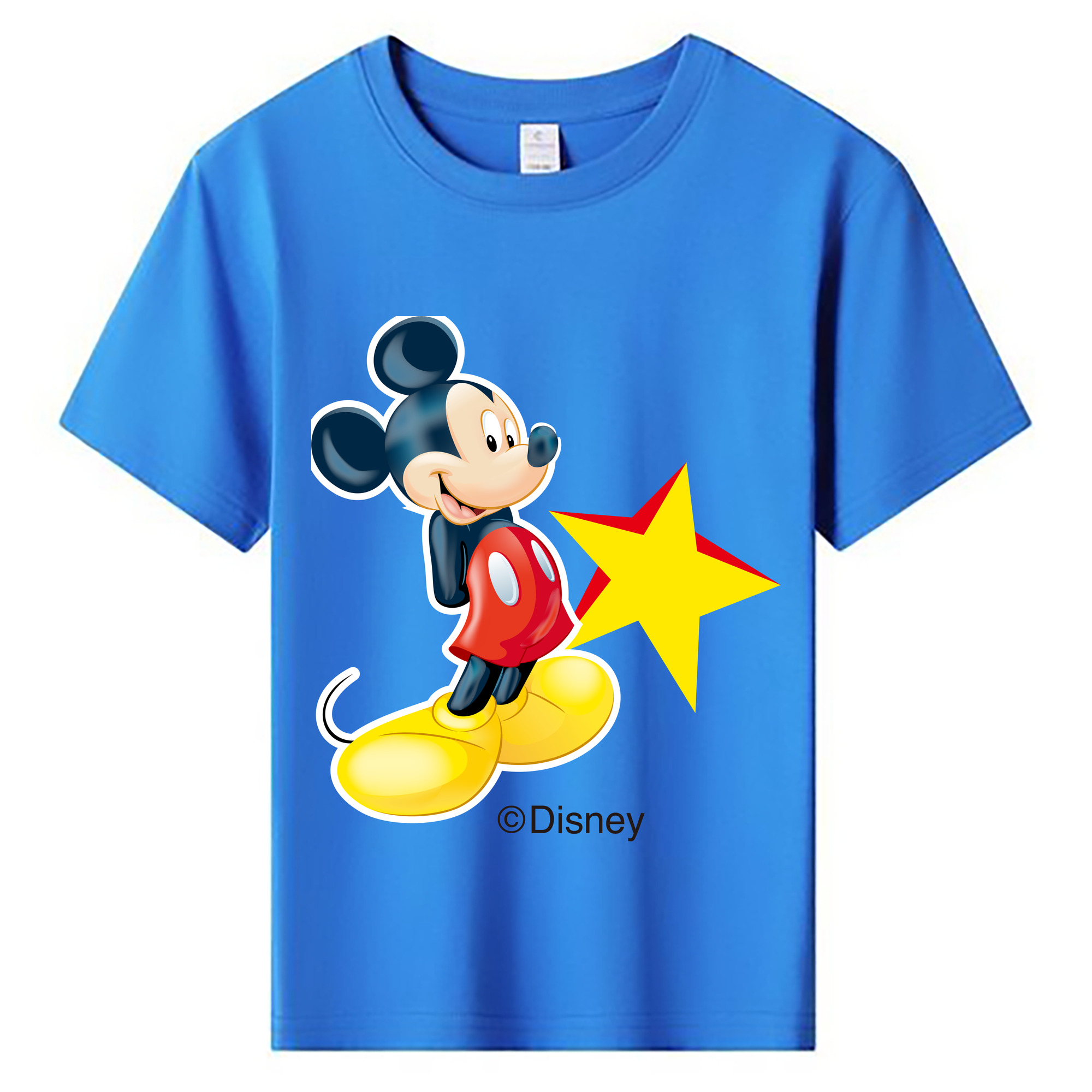 ミッキーマウス Mickey Mouse 綿100％キッズTシャツ（フロントプリント）